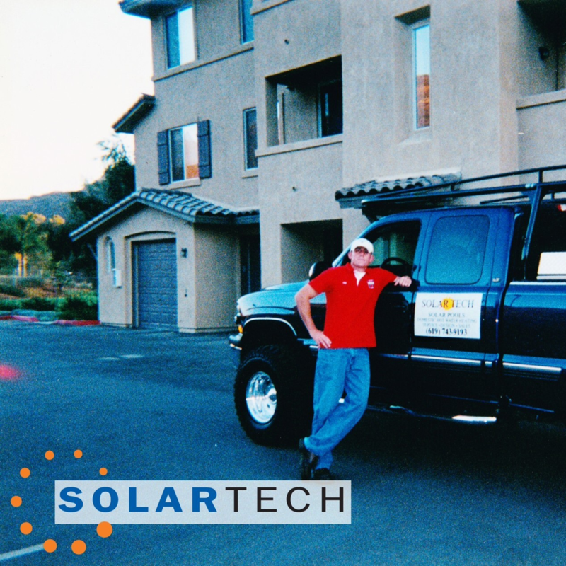 SolarTech founder with company truck